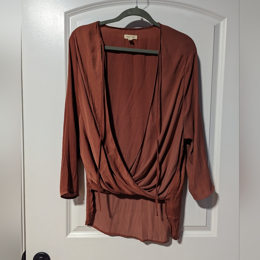 UO satin blouse